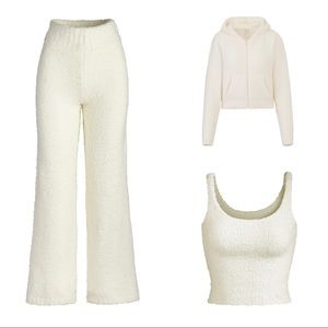 [NWT] $218 Value SKIMS Cozy Knit Pant & Tank & Hoddie Size S/M Bone Set
